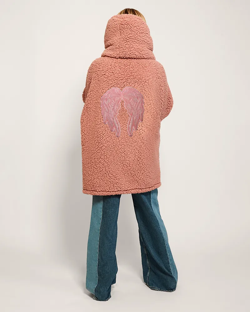 Beth's Furry Friends Angel Wings Sherpa Lounger Jacket sold by Jill Martin