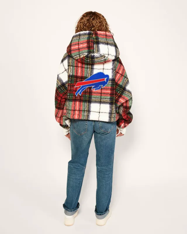 Buffalo Bills Cropped Sherpa Lounger Jacket made by Jill Martin