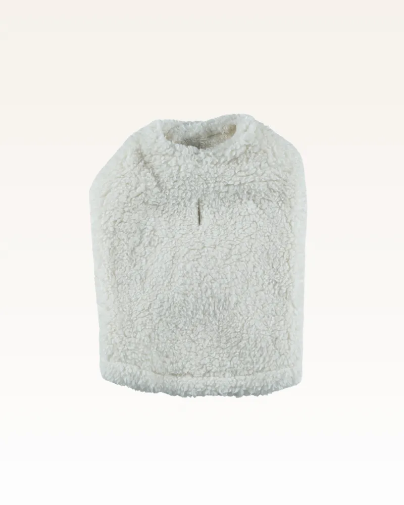Beth's Furry Friends Sherpa Pet Jacket - Ivory sold by Jill Martin