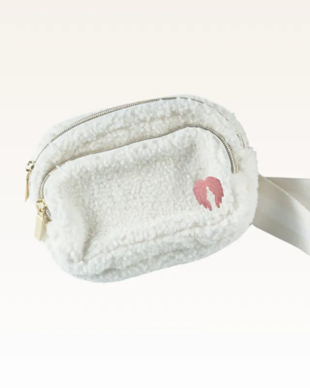 Beth's Furry Friends Angel Wings Regulation Size Sherpa Fanny Pack sold by Jill Martin