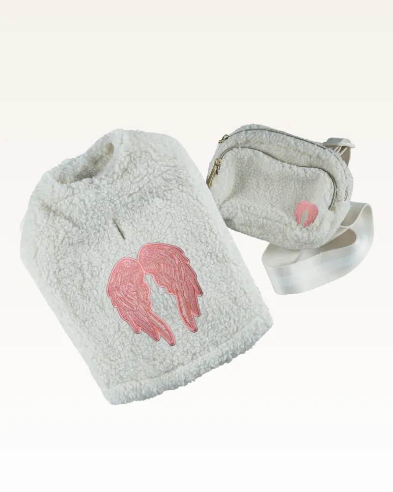 Beth's Furry Friends Angel Wings Regulation Size Sherpa Fanny Pack sold by Jill Martin product image thumbnail 2