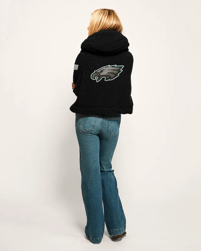 Philadelphia Eagles Remix Logo Cropped Sherpa Lounger Jacket sold by Jill Martin