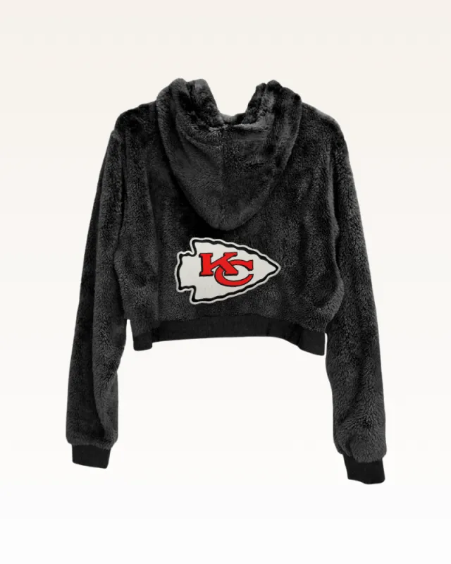 Kansas City Chiefs Logo Cropped Sherpa Hoodie sold by Jill Martin