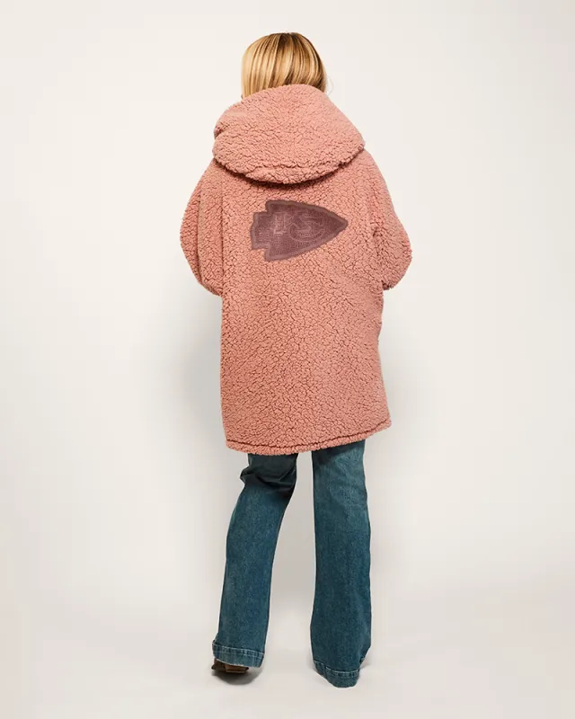 Kansas City Chiefs Bedazzled Logo Sherpa Lounger Jacket sold by Jill Martin