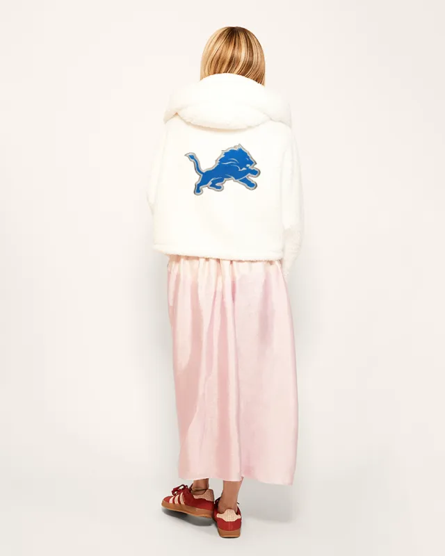 Detroit Lions Cropped Sherpa Lounger Jacket sold by Jill Martin