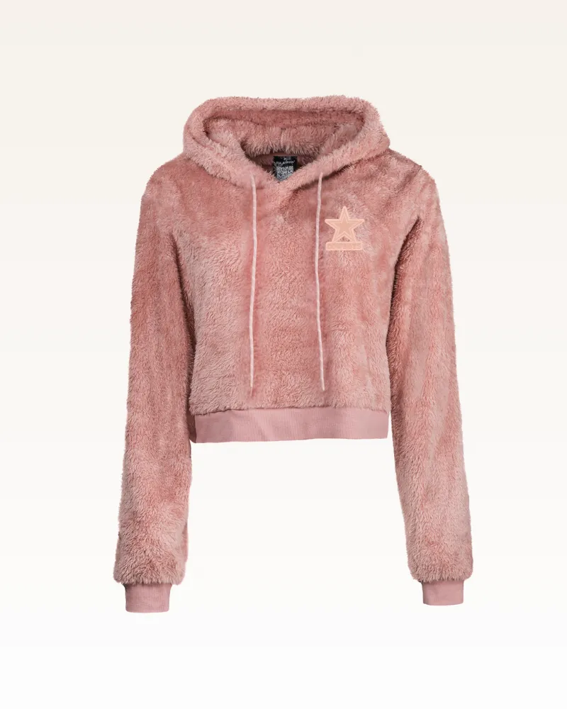 Dallas Cowboys Pink Tonal Cropped Sherpa Hoodie sold by Jill Martin product image thumbnail 4