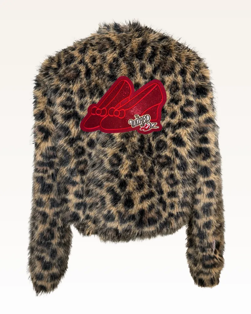 By Jill Martin x Lorna Luft Ruby Red Slipper Faux Fur Jacket sold by Jill Martin product image thumbnail 3