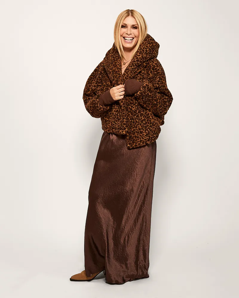 Beth's Furry Friends Black Cat Logo Cropped Sherpa Lounger Jacket sold by Jill Martin product image thumbnail 2