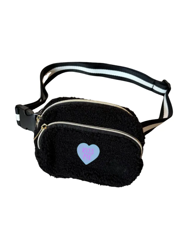 'Kiss Me' Regulation Size Sherpa Fanny Pack sold by Jill Martin