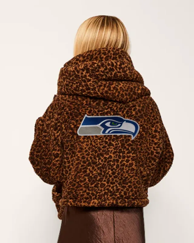 Seattle Seahawks Cropped Sherpa Lounger Jacket sold by Jill Martin