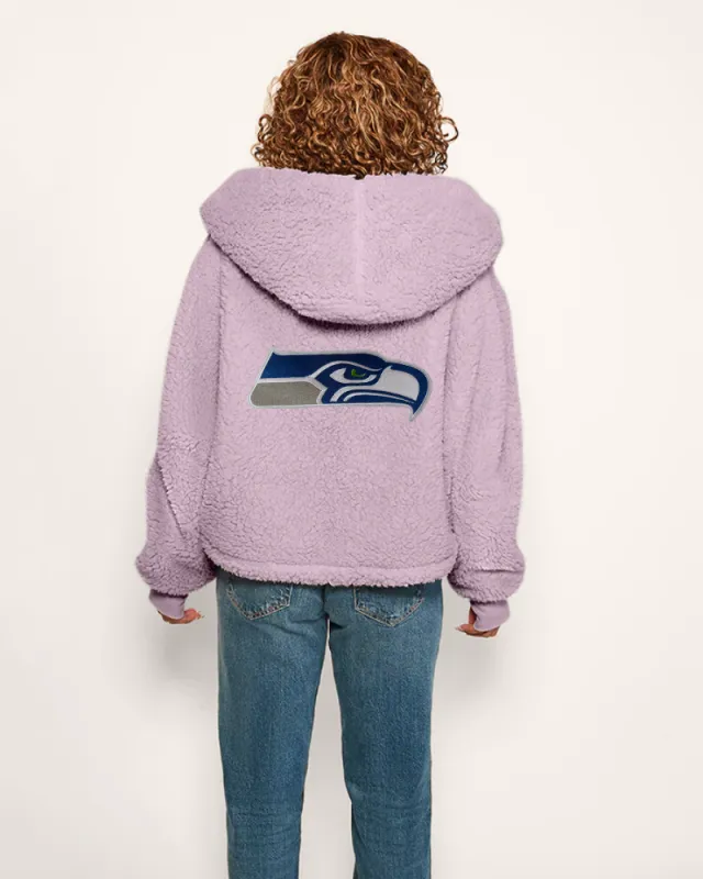 Seattle Seahawks Cropped Sherpa Lounger Jacket sold by Jill Martin