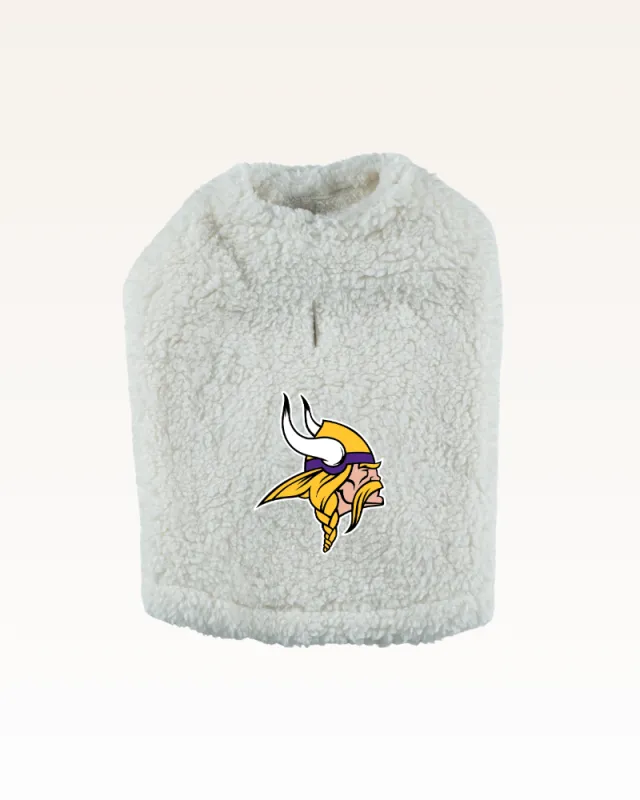 Minnesota Vikings Sherpa Pet Jacket made by Jill Martin
