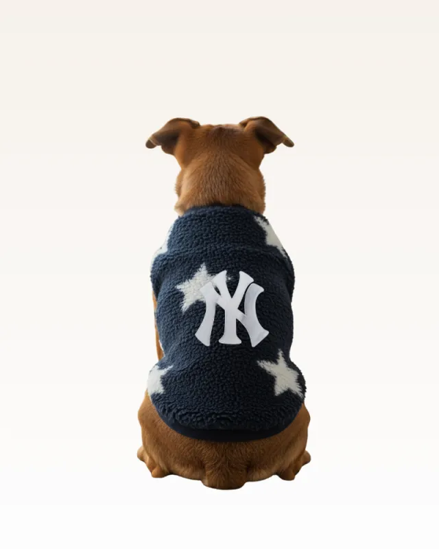 New York Yankees Embroidered Logo Pet Jacket - Navy w/ Stars made by Jill Martin