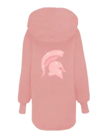Michigan State University Bedazzled Logo Sherpa Lounger Jacket sold by Jill Martin product image thumbnail 2