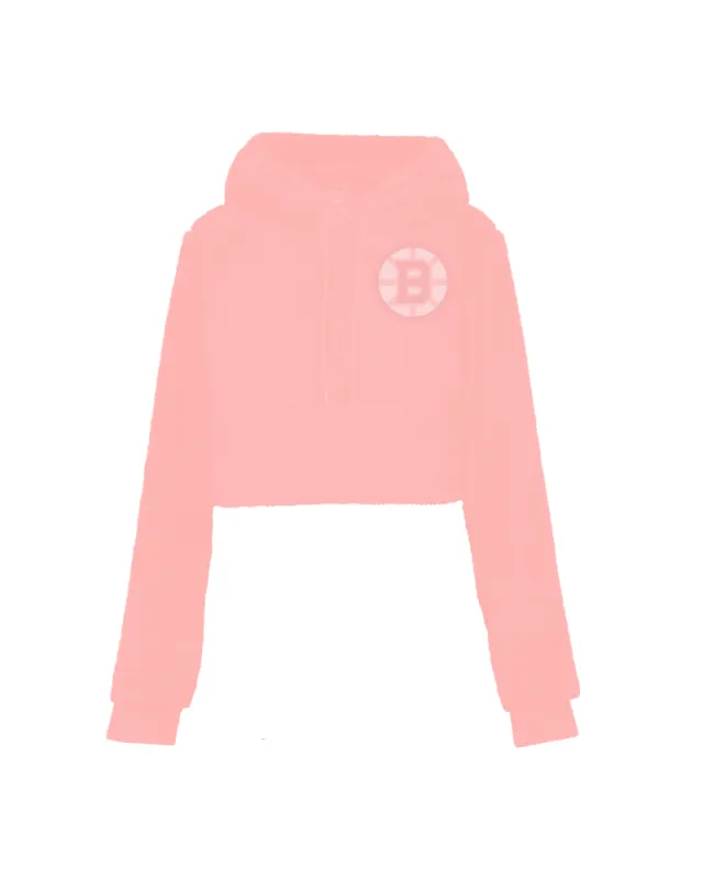 Boston Bruins Breast Cancer Awareness Logo Cropped Hoodie made by Jill Martin