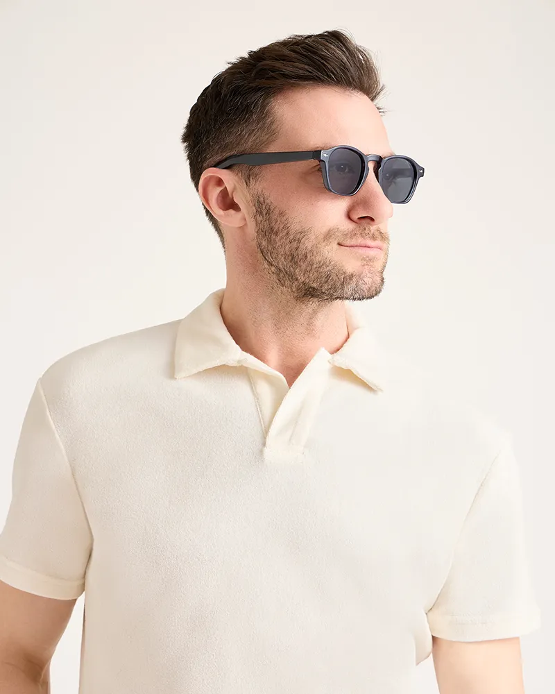 Men's Terry Polo - White sold by Jill Martin product image thumbnail 3