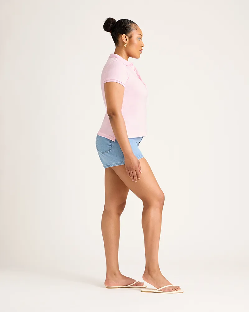 Women's Terry Polo - Pink sold by Jill Martin product image thumbnail 4