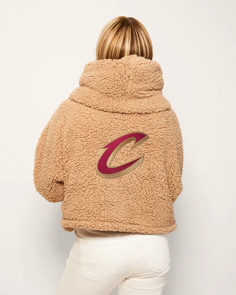 Cleveland Cavaliers Cropped Sherpa Lounger Jacket sold by Jill Martin