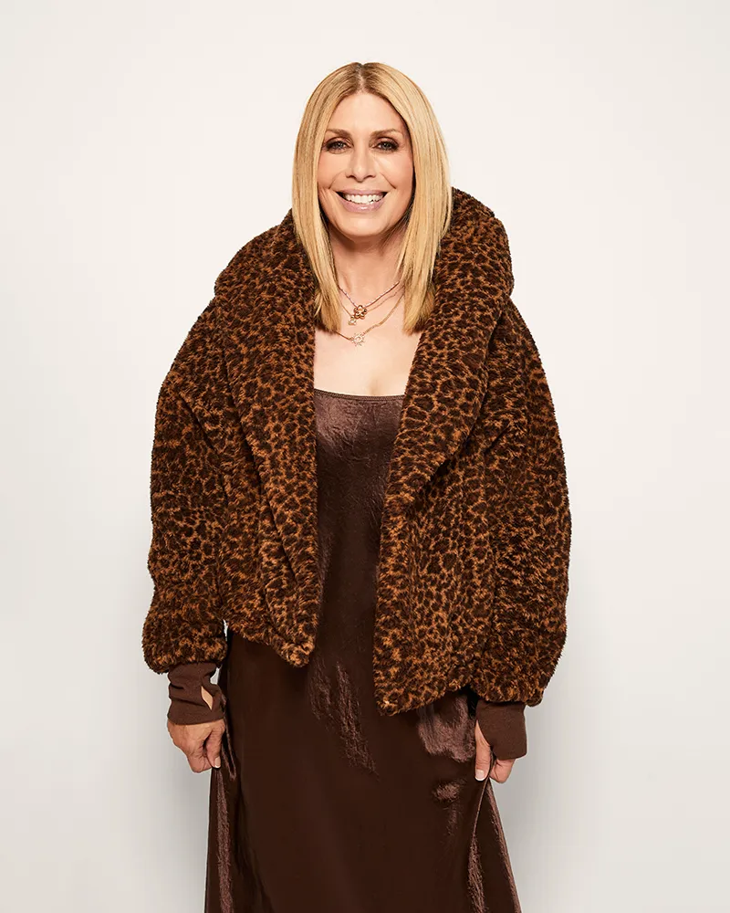 Oklahoma City Thunder Cropped Sherpa Lounger Jacket Leopard sold by Jill Martin product image thumbnail 2