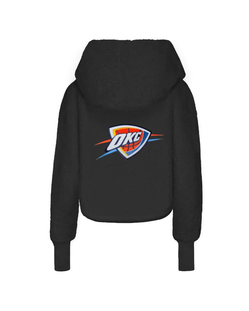 Oklahoma City Thunder Cropped Sherpa Lounger Jacket sold by Jill Martin product image thumbnail 3