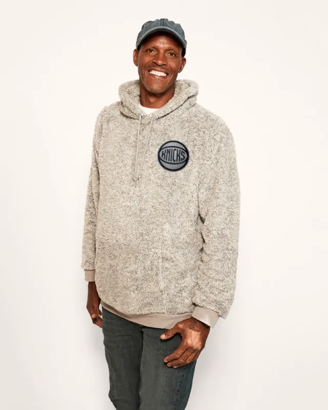 New York Knicks Tonal Logo Unisex Sherpa Hoodie made by Jill Martin