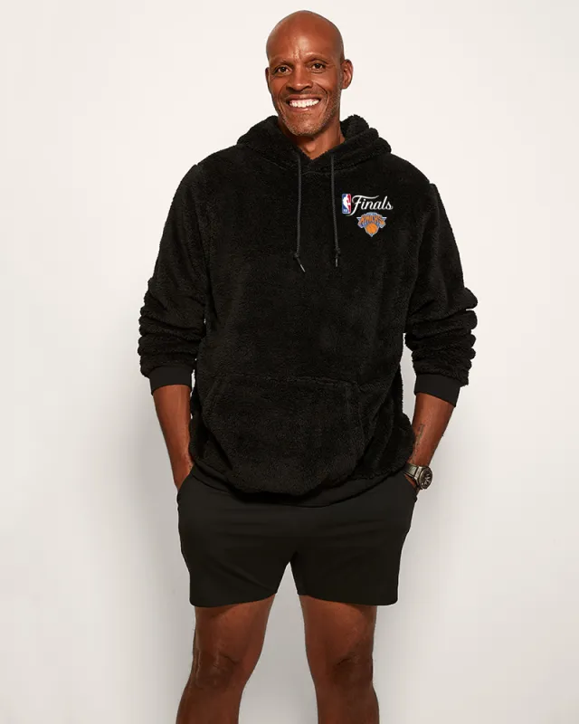New York Knicks 2026 NBA Finals Unisex Blanket Hoodie - Black made by Jill Martin