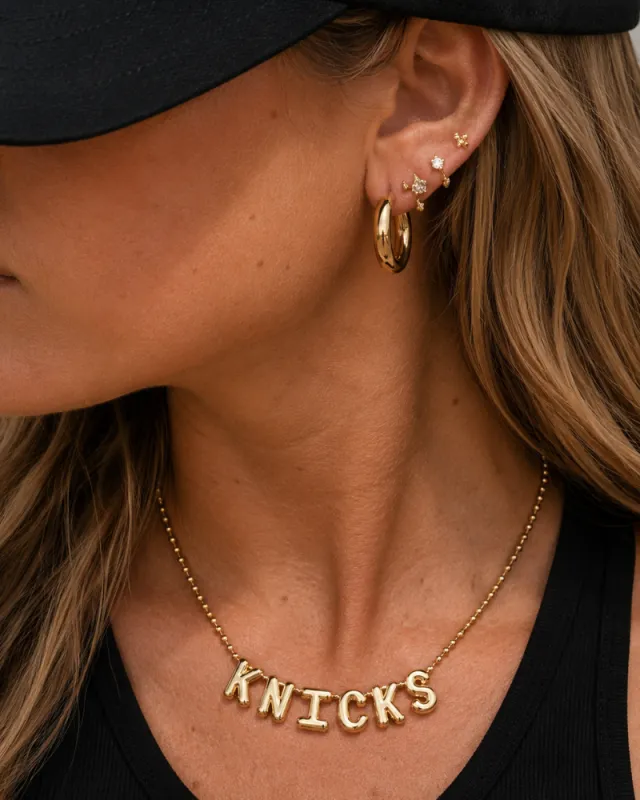 New York Knicks Bubble Letter Necklace made by Jill Martin