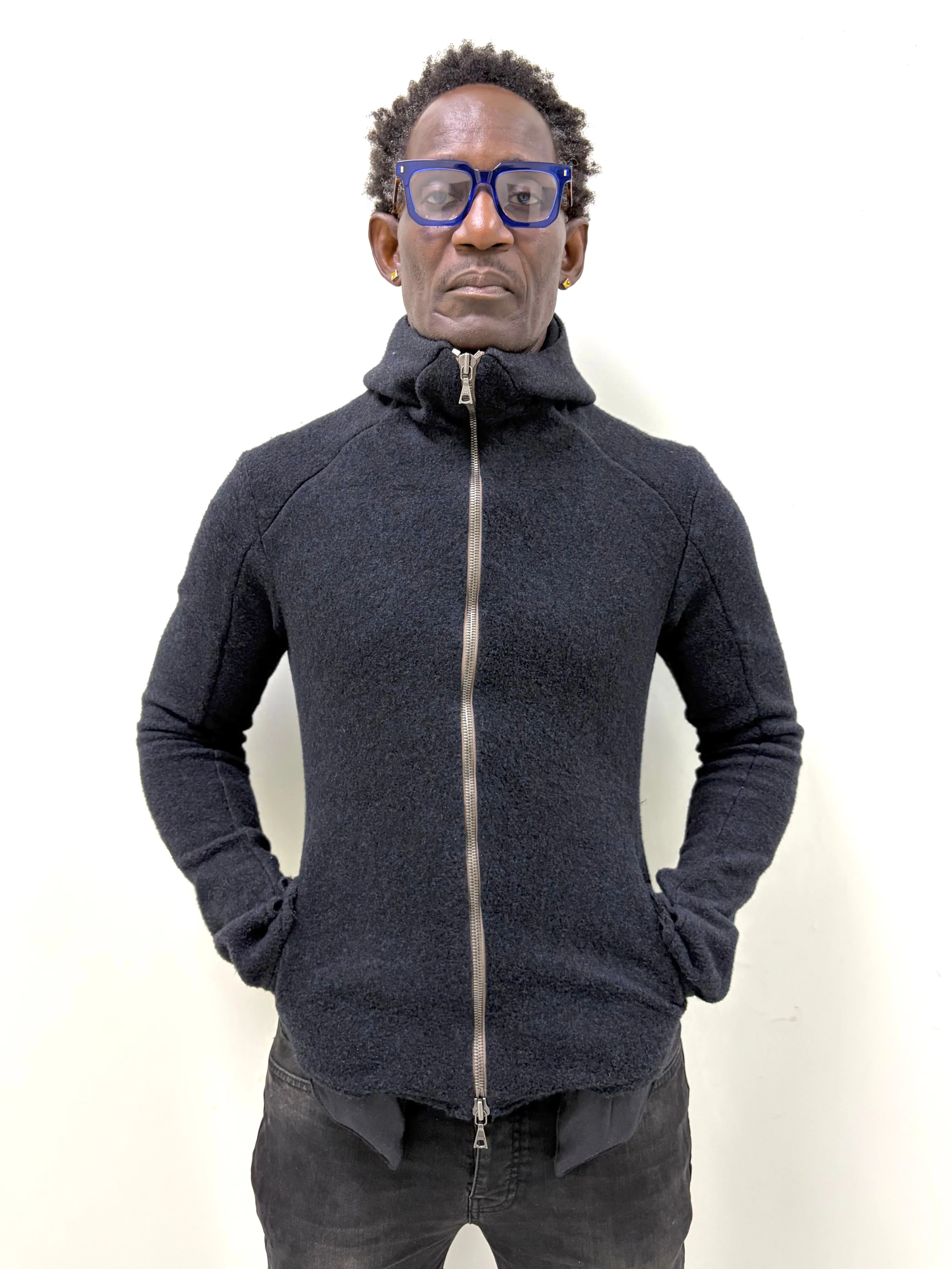 FW25 || HENRIKKSON HOODED TOP || BLACK || COTTON sold by zam barrett product image thumbnail 2