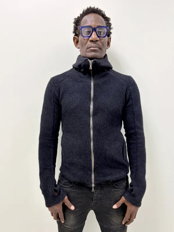 FW25 || HENRIKKSON HOODED TOP || BLACK || COTTON sold by zam barrett