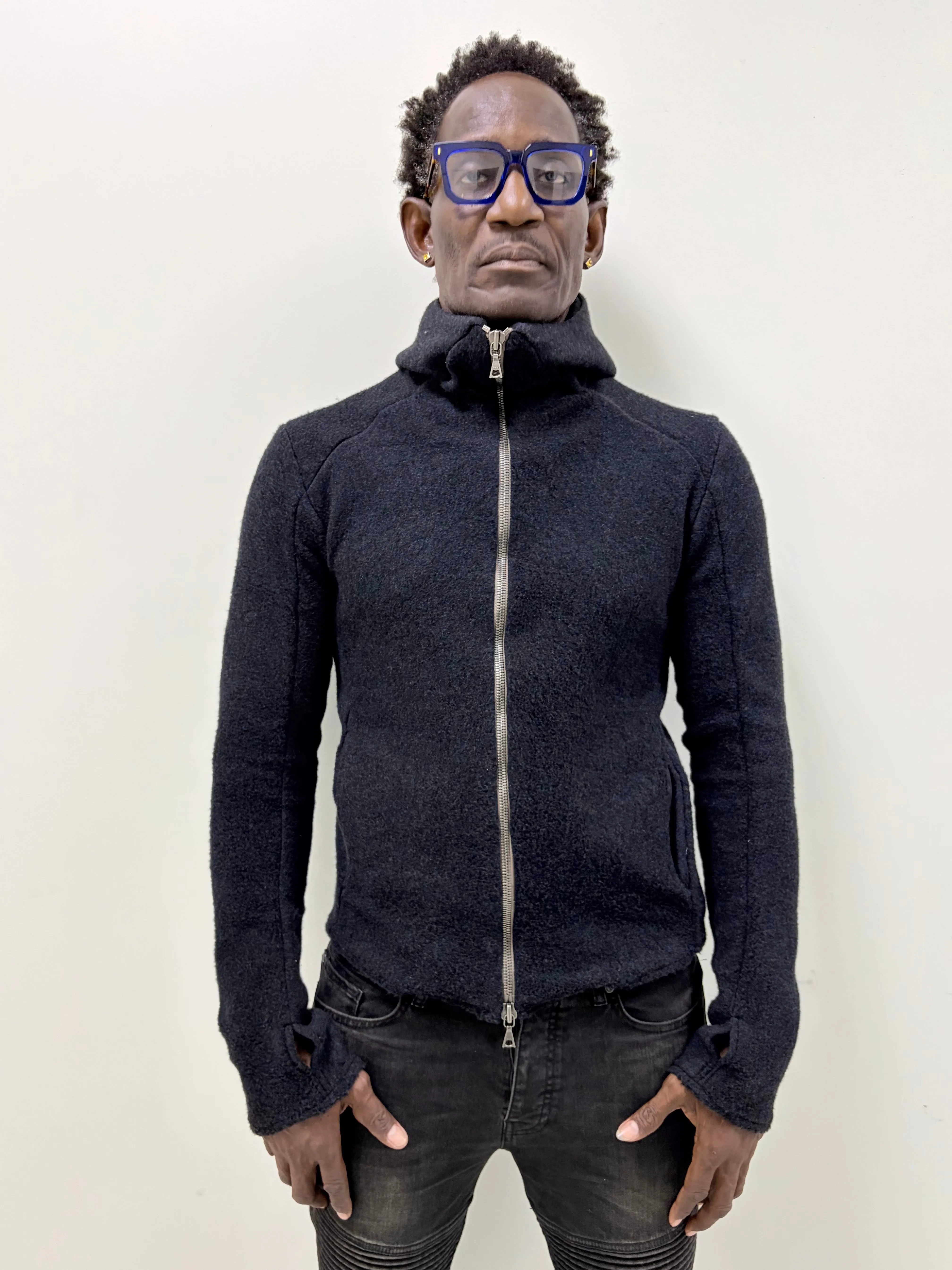 FW25 || HENRIKKSON HOODED TOP || BLACK || COTTON sold by zam barrett