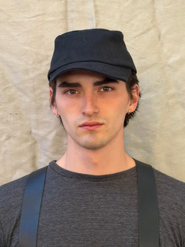 FW25 || SHAPED ZB HAT || 100% EGYPTIAN COTTON|| BLACK sold by zam barrett