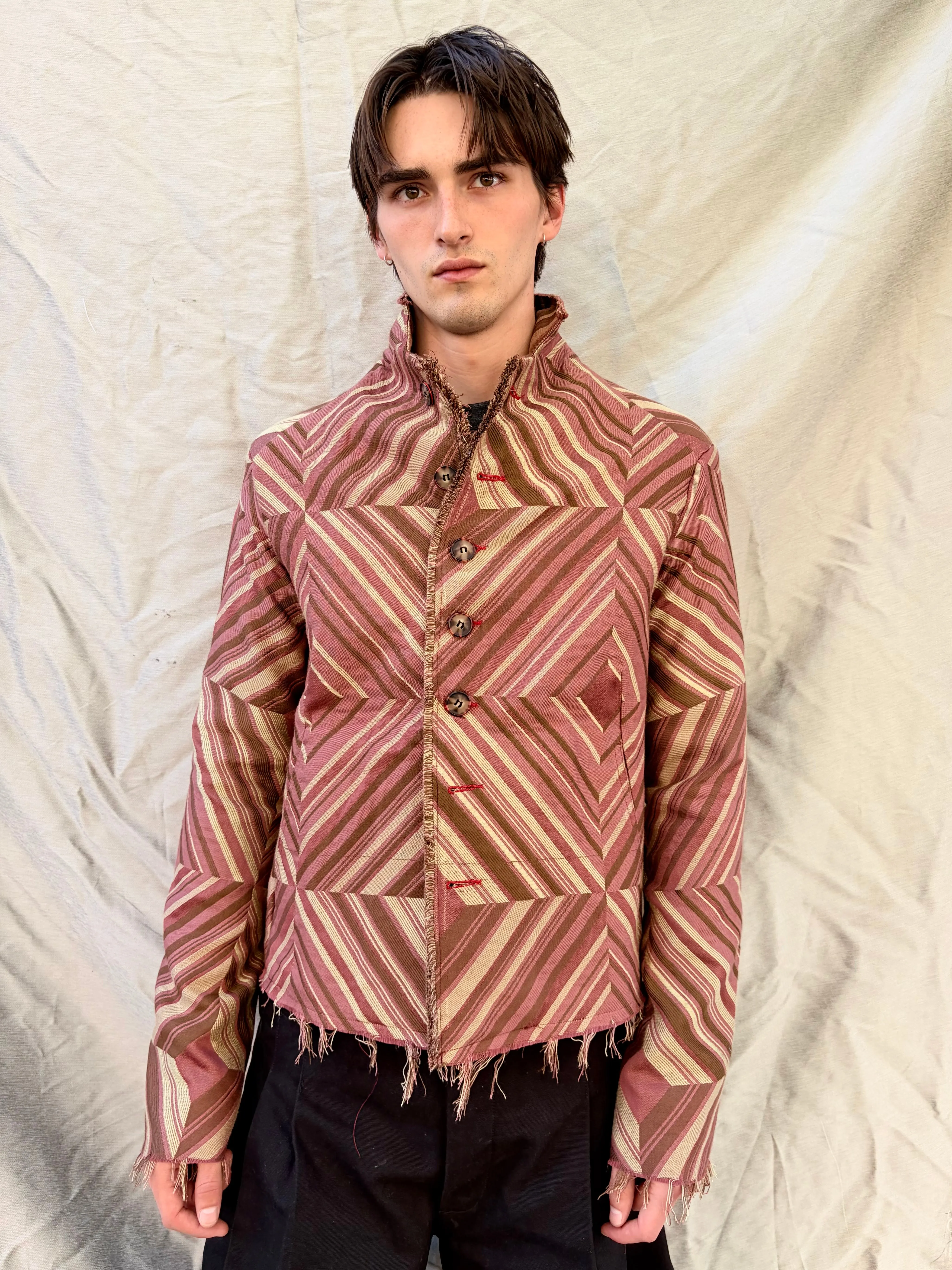 FW25 || PROTOLOGICAL ARCHETYPE SHIRT JACKET || SILK BROCADE sold by zam barrett product image thumbnail 2