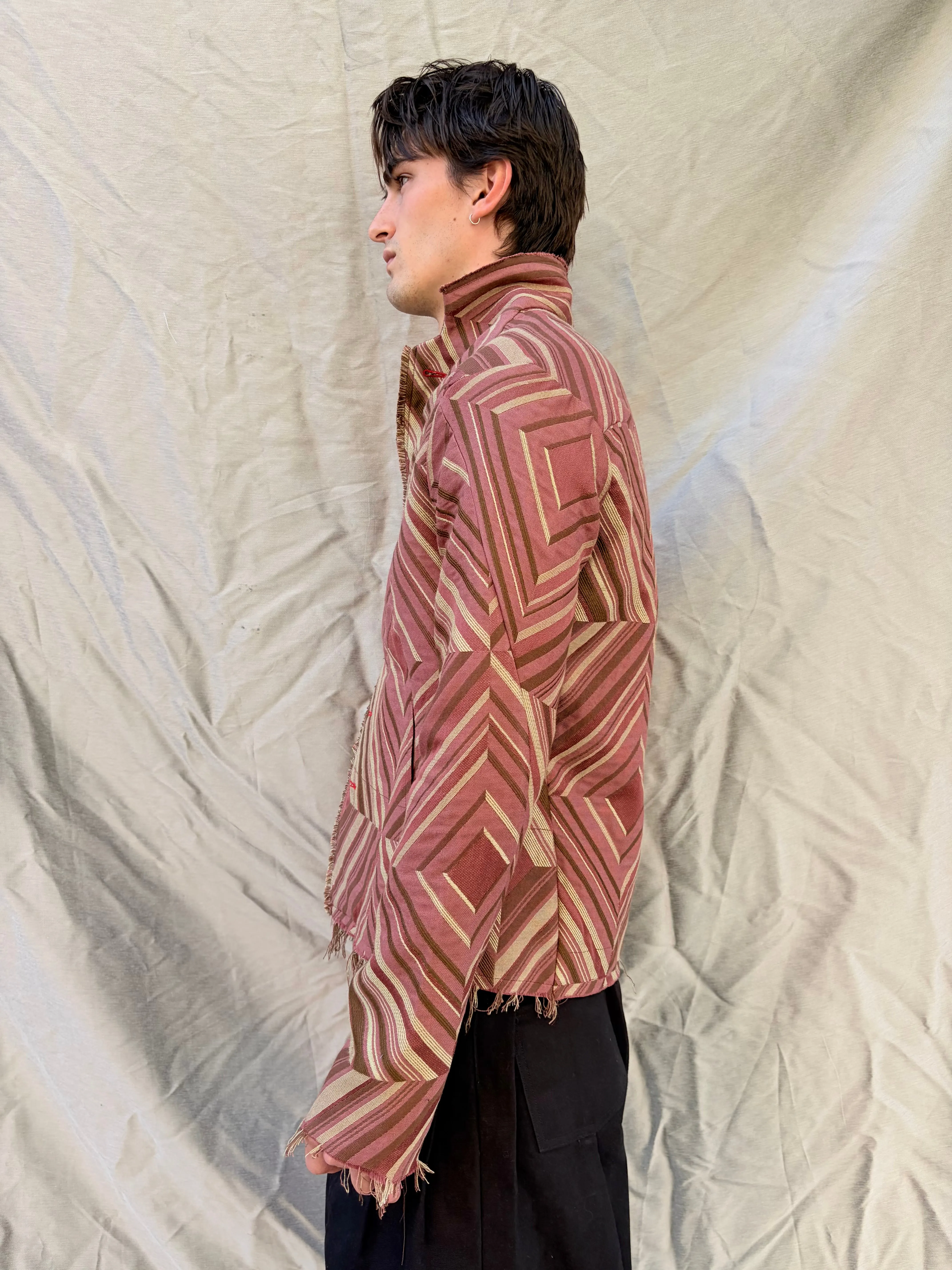 FW25 || PROTOLOGICAL ARCHETYPE SHIRT JACKET || SILK BROCADE sold by zam barrett product image thumbnail 3
