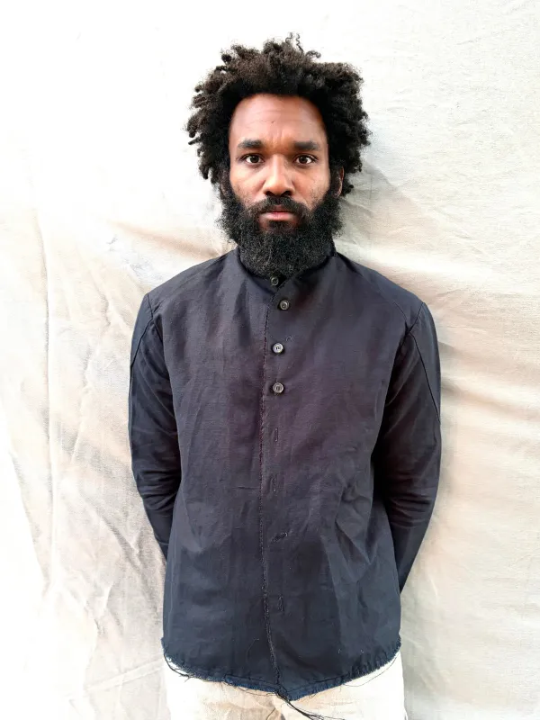 FW25 || PROTOLOGICAL ARCHETYPE SHIRT || LINEN || BLACK made by zam barrett