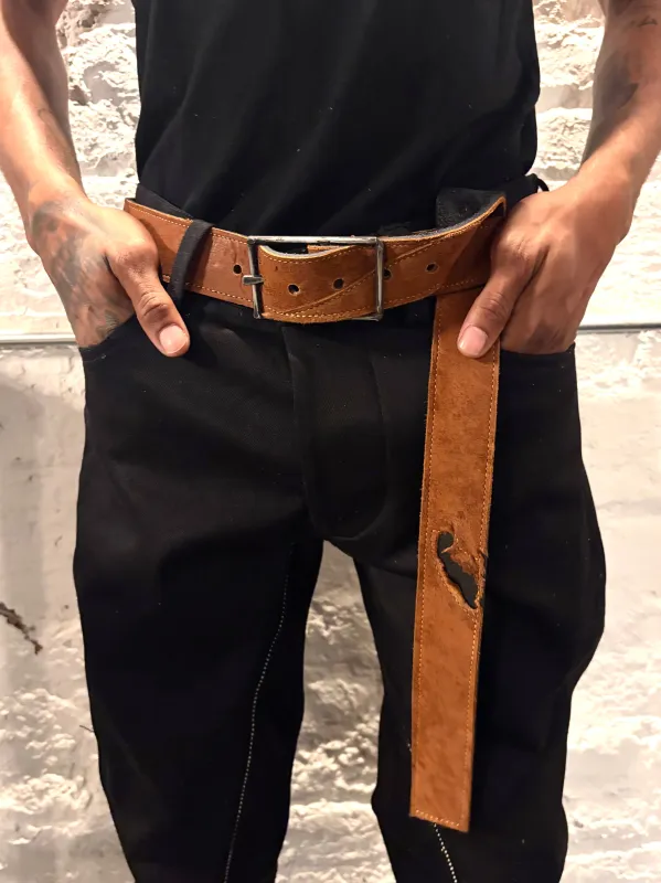 FW25 || KNG 13 - 1.5" BELT ||  BROWN HORSEHIDE sold by zam barrett