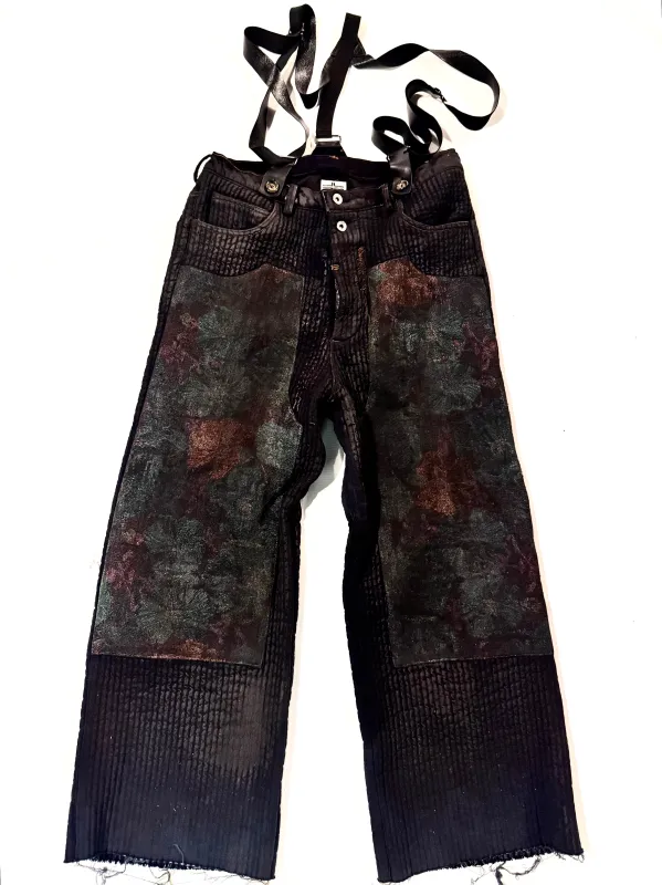 FW25 ||CROPPED SUSPENDERED GODDE JEANS || TRIPLE PLY INSULATED COTTON sold by zam barrett