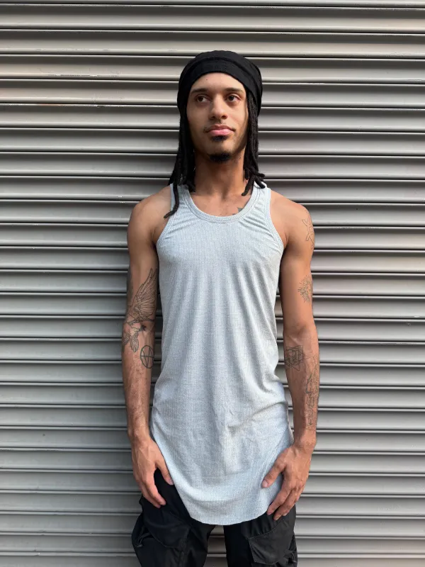 ZBT JAMAICA || A TANK || GREY RIBBED sold by zam barrett