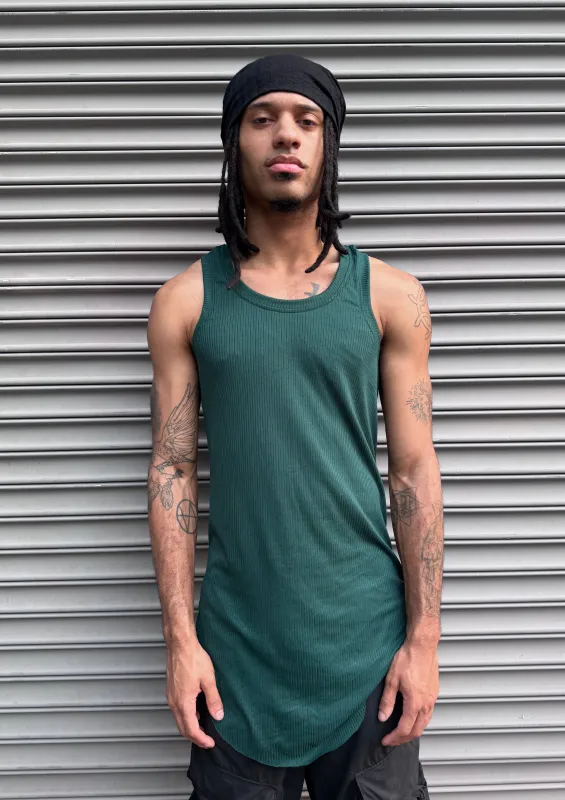 ZBT JAMAICA || A TANK || EMERALD GREEN RIBBED sold by zam barrett