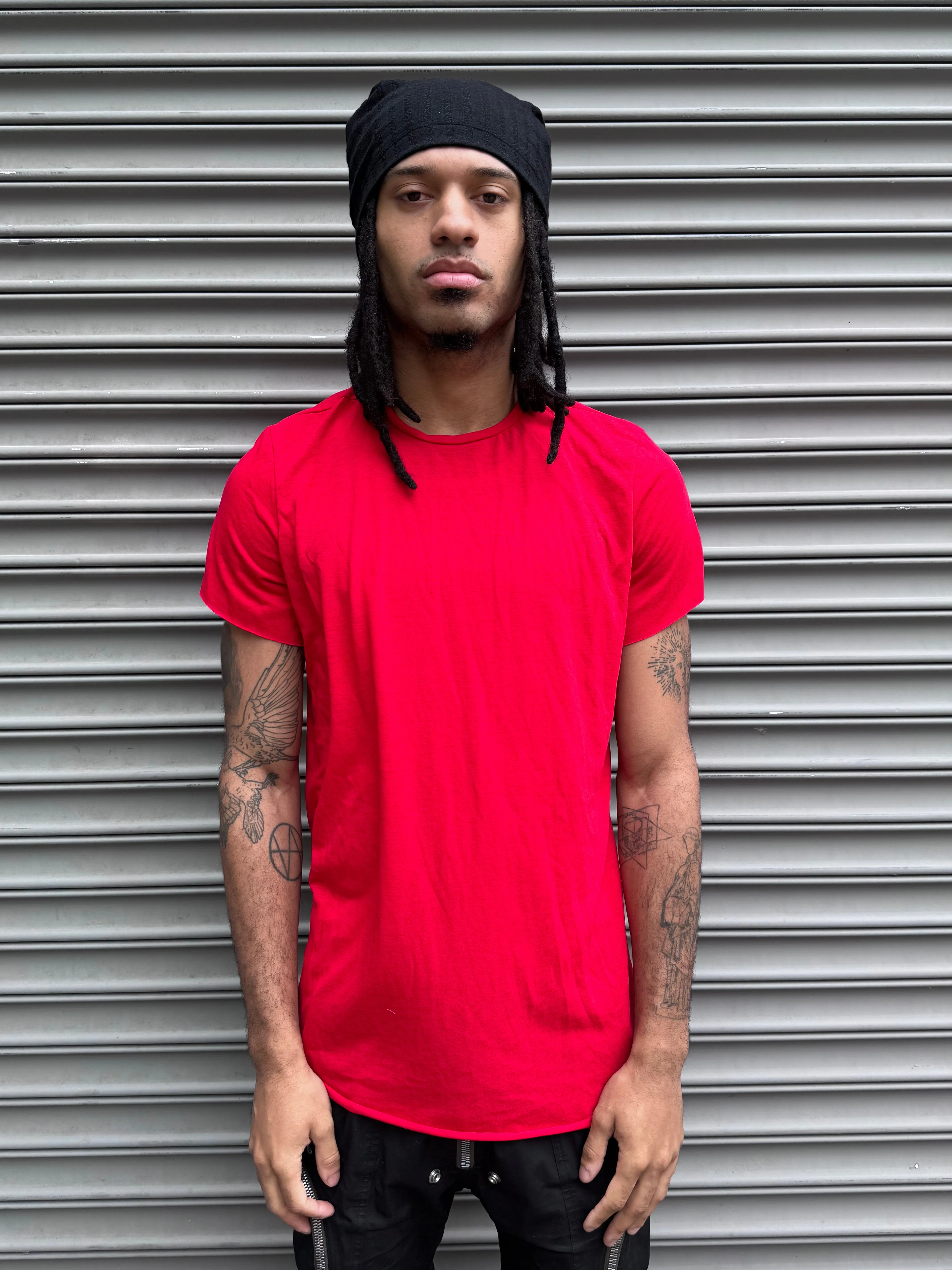ZBT JAMAICA || SHORT SLEEVE FAULTED SHOULDER || RED sold by zam barrett