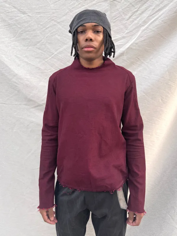 SS25 || OVERLOCKED PROTOLOGICAL TOP || OD -MAROON sold by zam barrett