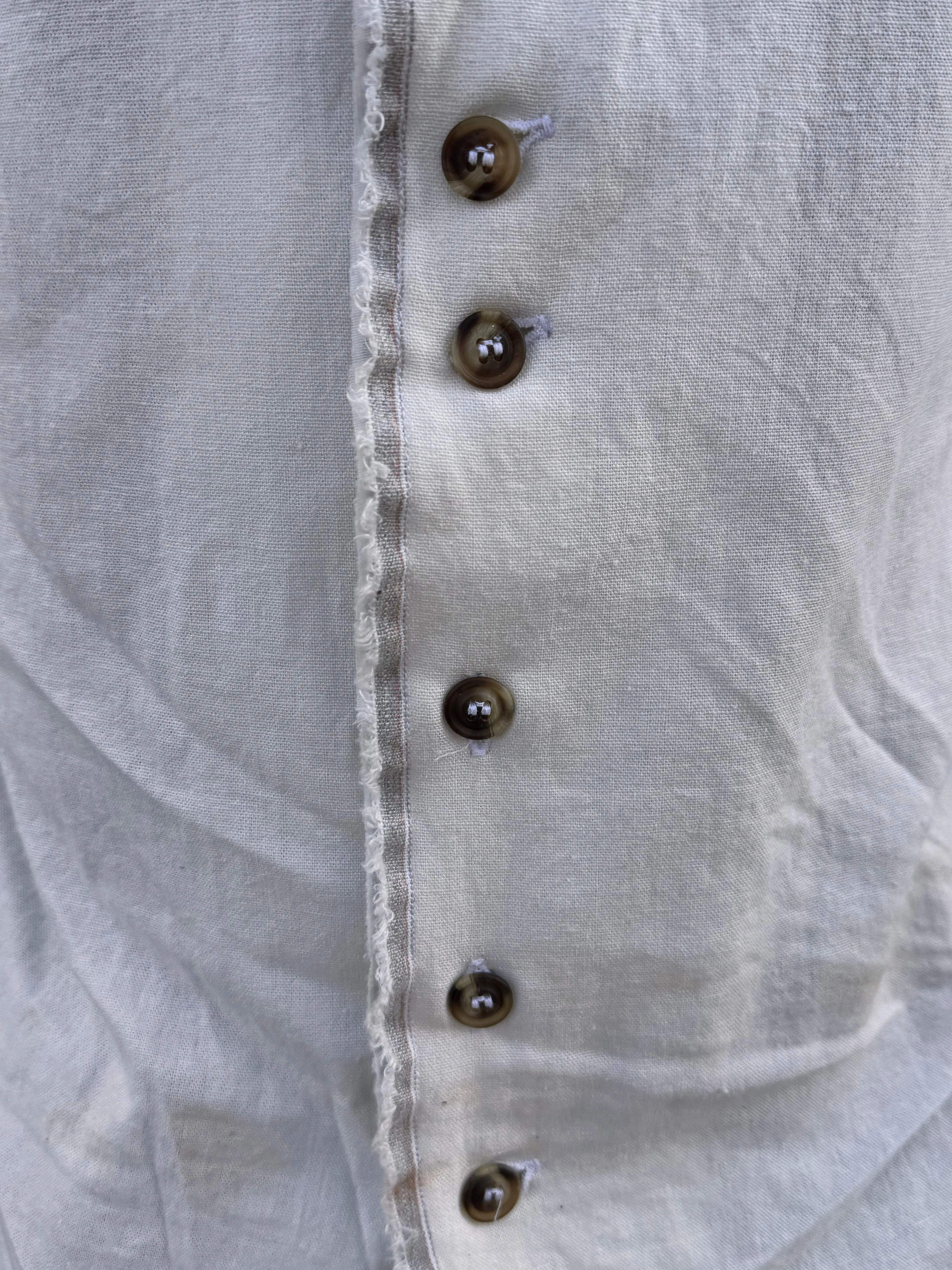 SS25 || PROTOLOGICAL ARCHETYPE CLASSIC || LINEN SHIRT || WHITE sold by zam barrett product image thumbnail 5