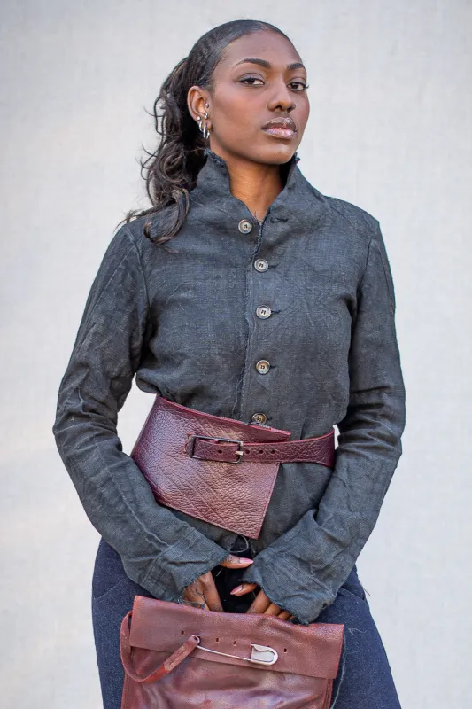 FW24 || PROTOLOGICAL ARCHETYPE SHIRT || BLACK COTTON sold by zam barrett