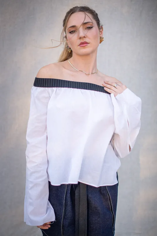 FW24 || MANI TAILS COTTON BLOUSE || WHITE sold by zam barrett