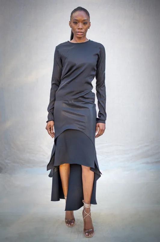 FW24 || DOUBLE LAYER CROPPED FLORA SKIRT || 100% WOOL sold by zam barrett