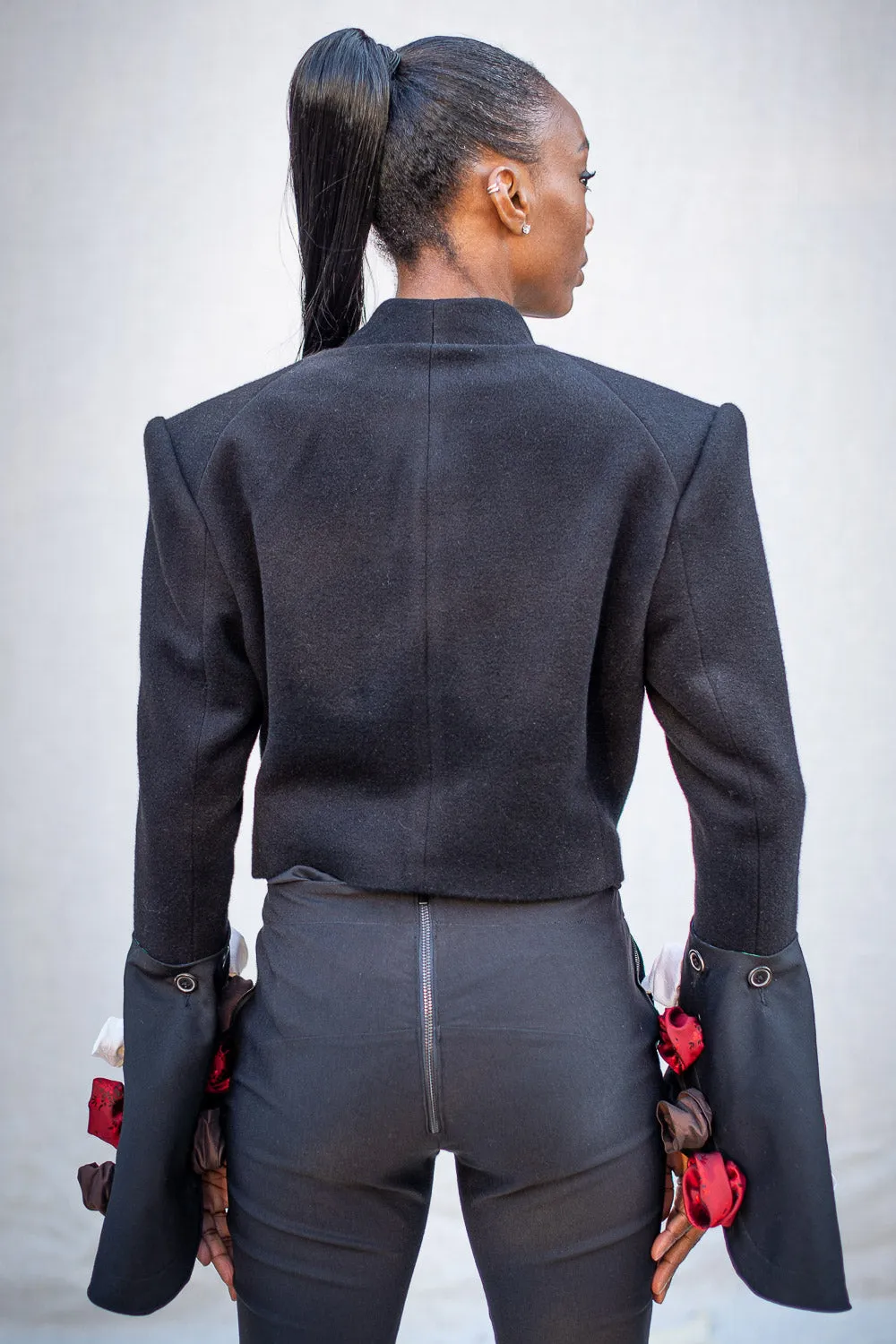 FW24 || SHAWL COLLAR GRACE HEART BLAZER || CASHMERE sold by zam barrett product image thumbnail 3