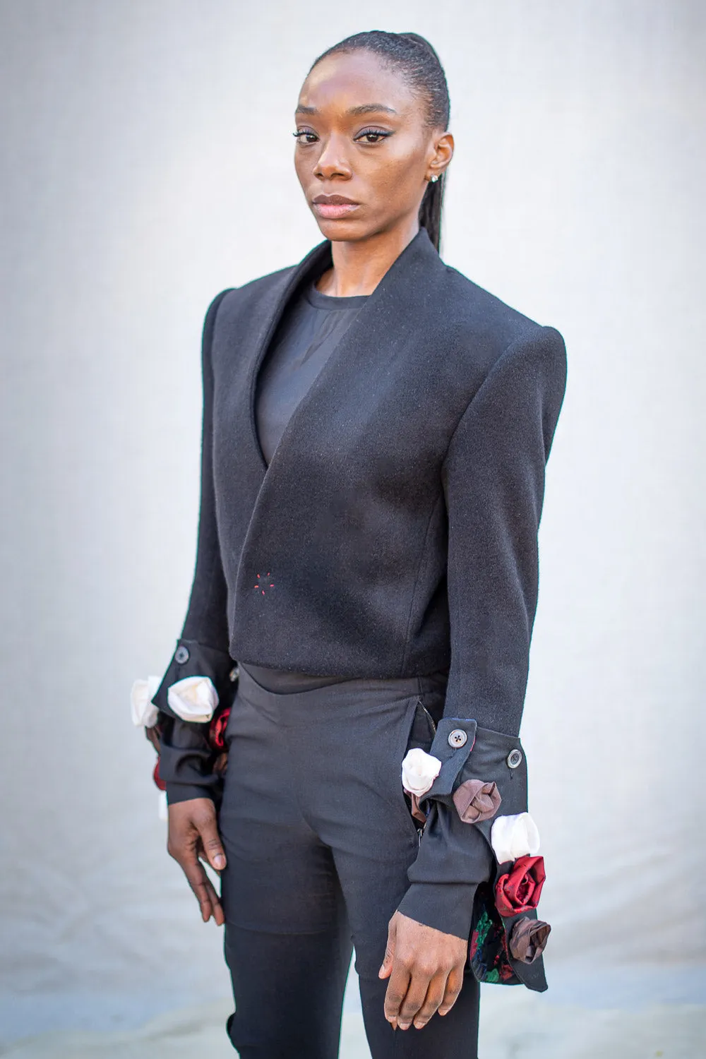 FW24 || SHAWL COLLAR GRACE HEART BLAZER || CASHMERE sold by zam barrett product image thumbnail 2