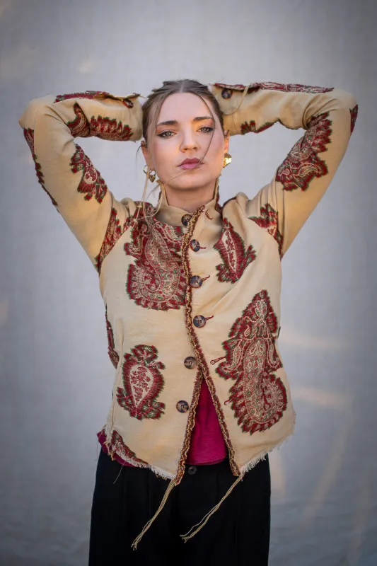 FW24 || PROTOLOGICAL ARCHETYPE SHIRT JACKET || PAISLEY MARL sold by zam barrett