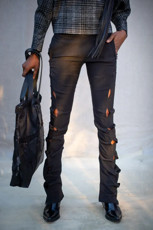 FW24 || OPEN SEAM DNA PANTS || BLACK sold by zam barrett