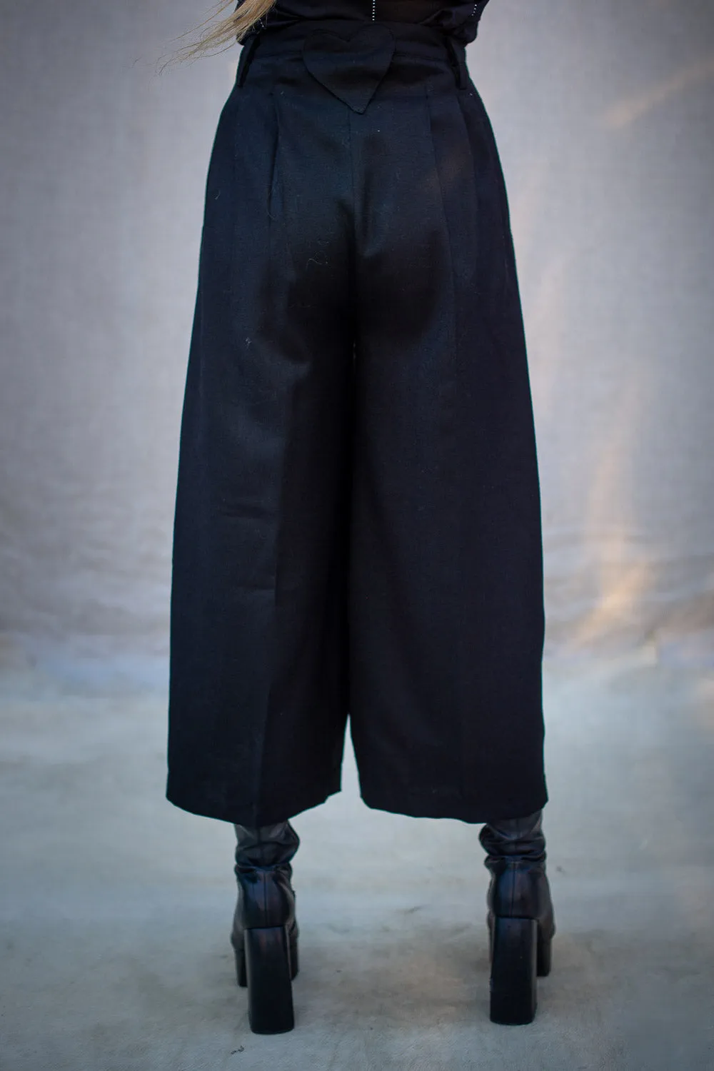 FW24 || 12 PLEAT PANTS || BLACK WOOL sold by zam barrett product image thumbnail 3