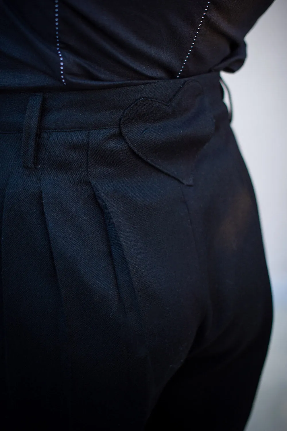 FW24 || 12 PLEAT PANTS || BLACK WOOL sold by zam barrett product image thumbnail 4